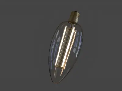 E12 LED chandelier bulb 3D model