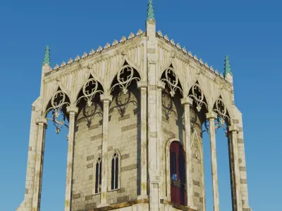 Medieval Gothic Mausoleum  3D model