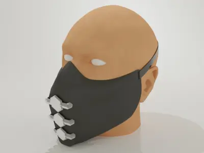 Mask caps1 with opening mechanism 3D print model