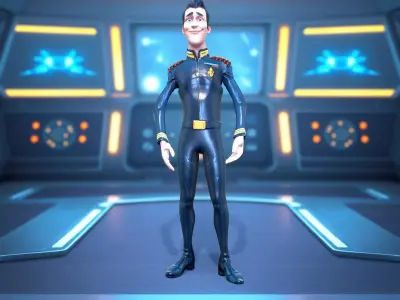 Captain Uniform Character model pack Low-poly 3D model