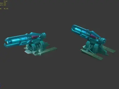 Rotating Fort - Common Fortress 02 3D model