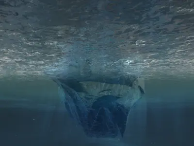 Iceberg floating in air 3D model