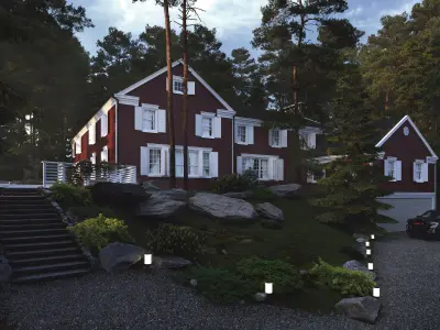 House in Norway style 3D model