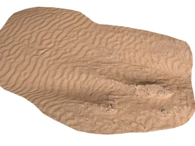 Sand Beach 04 PBR Low-poly 3D model