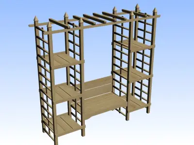 OUTDOOR FURNITURE 03 Low-poly 3D model