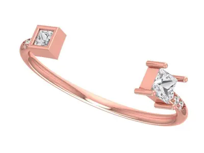 Women Light Weight Band Ring 3D print model shop