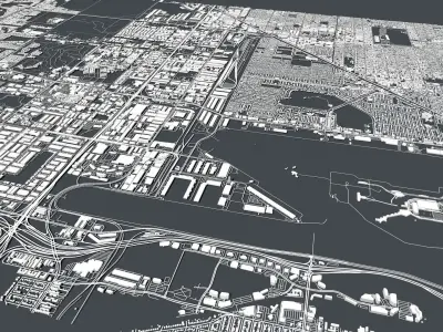 Cityscape Miami Florida USA  3D model