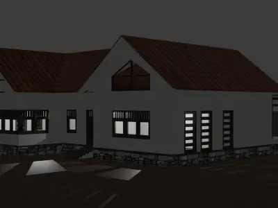 Modern Minimalist House 3D Model  3D model