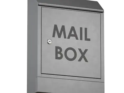 Metal mailbox 3D model