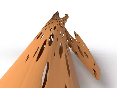 HippoII Voronoi Low-poly 3D model