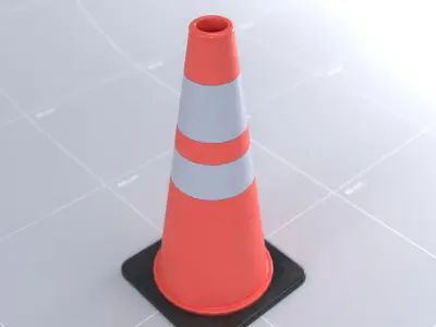 Toronto Safety Cone 01 3D model