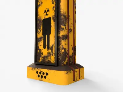 Sci-Fi Emergency Button Low-poly 3D model