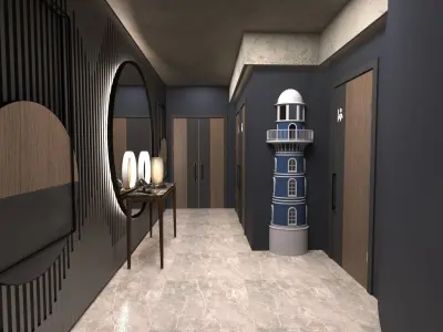 RESTAURANT RESTROOM DESIGN 3D model