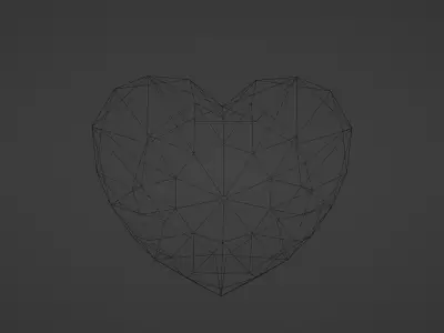 Diamond Heart 3D model Free 3D model