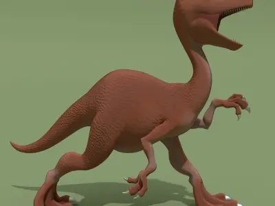 Cartoon Baby Dinosaur Low-poly 3D model