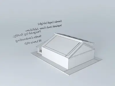 Frank Lloyd Wright Inspired 2nd Floor Room Additon Free 3D model