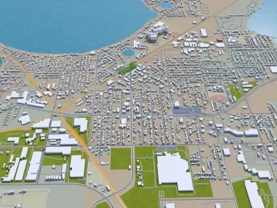 Winter Haven Florida USA 25km Low-poly 3D model