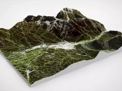 Cityscape Mittenwald Bavaria Germany 3D model