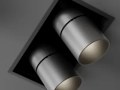 Reggiani set 3 acoustic ceiling lamp 3D model