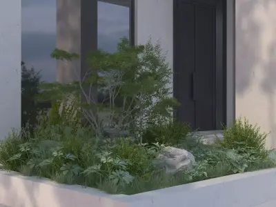 Flat Roof House Concept 3D model