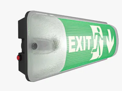 Escape Light Low-poly 3D model