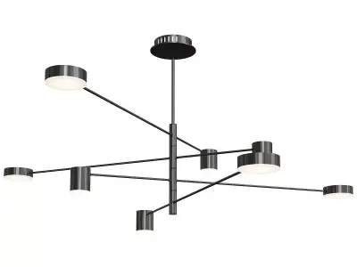 Metal Starburst Chandelier  Low-poly 3D model