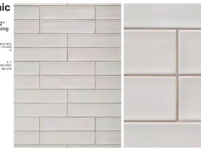 Subway Tile in Double Running Bond Texture