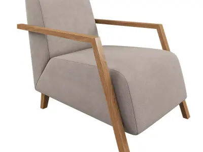 chair arm FOXI Beige 3D model