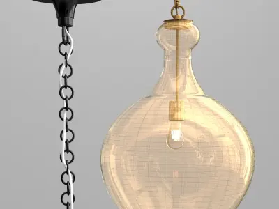 Flynn Recycled Glass Pendant 3D model