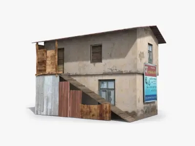 19 Slum Collection Low-poly 3D model 3D Model Pack