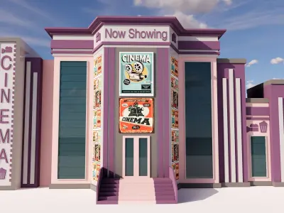 Cinema Building 3D model