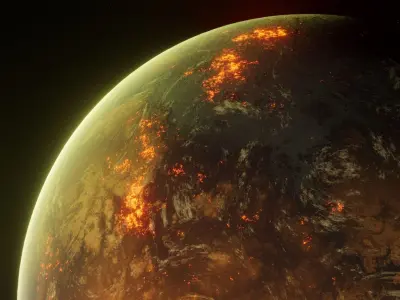 Planet Space Ready to game Low-poly 3D model get