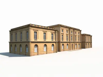 Public Building 167 Low Poly Low-poly 3D model