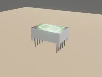 Display 7 segments - Electronics Parts Low-poly 3D model
