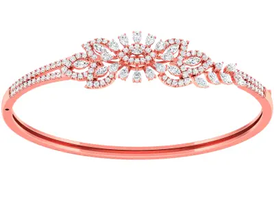 Diamond light gold bracelet 3D print model get