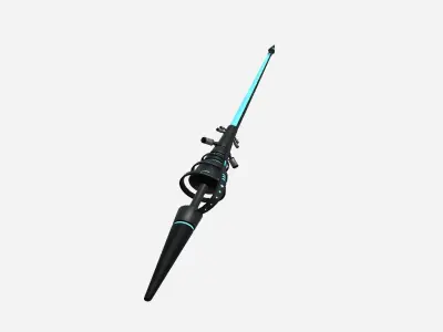 SciFi War Lance A01 Black Blue - Sci Fi Weapon Design Low-poly 3D model
