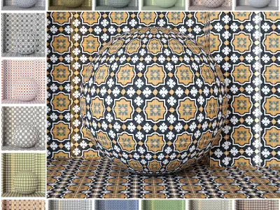 4K Equipe Rivol Ceramics Tile Textures  - 23 Colors - PBR  Texture