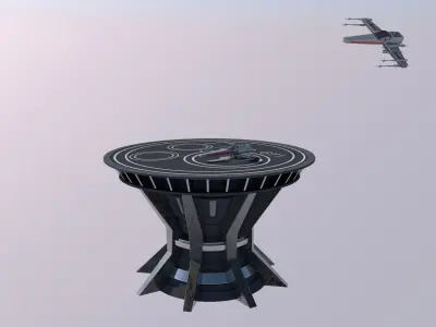 Sci Fi Landing Pad Platform 3D model