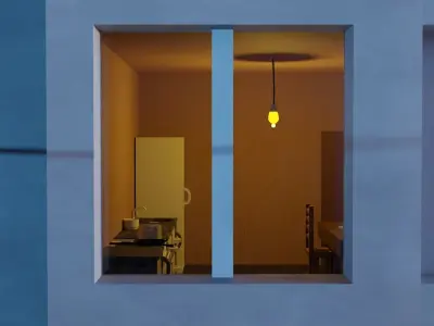 Soviet courtyard 3D model