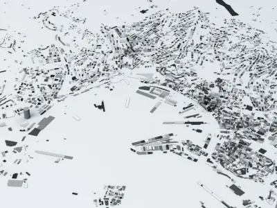 Genoa Streets and Buildings 3D model