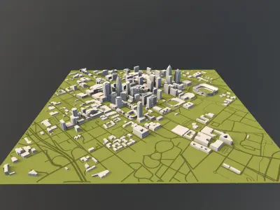 Downtown Charlotte North Carolina 3D model