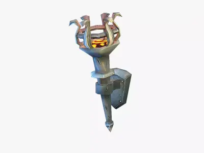 Torch 2 Hand Paint Low-poly 3D model