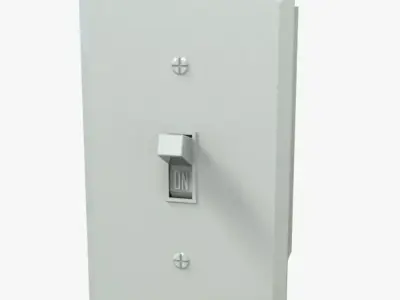 Single Light Switch Low-poly 3D model