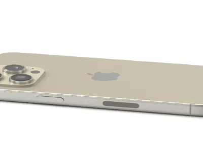 Apple iPhone 15 pro max natural titanium 3D model
