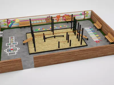 school playground  3D model