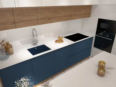 Modern Kitchen Interior Scene VrayforC4D 3D model