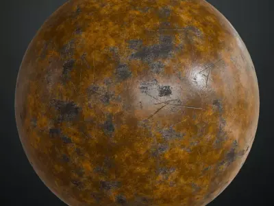 Rusted Metal Painted PBR Seamless Texture