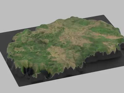 North Macedonia Map Country Low-poly 3D model