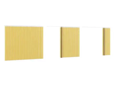 Vertical Yellow Blinds 3D model