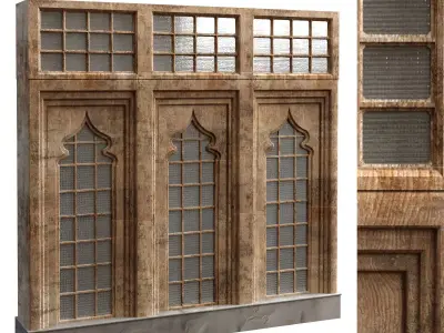 old turkish door set 134 Low-poly 3D model